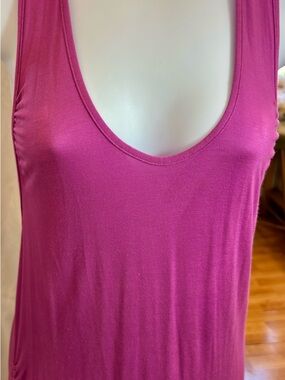 Vixen by Micheline Pitt Scoop Neck Tank - Fuchsia